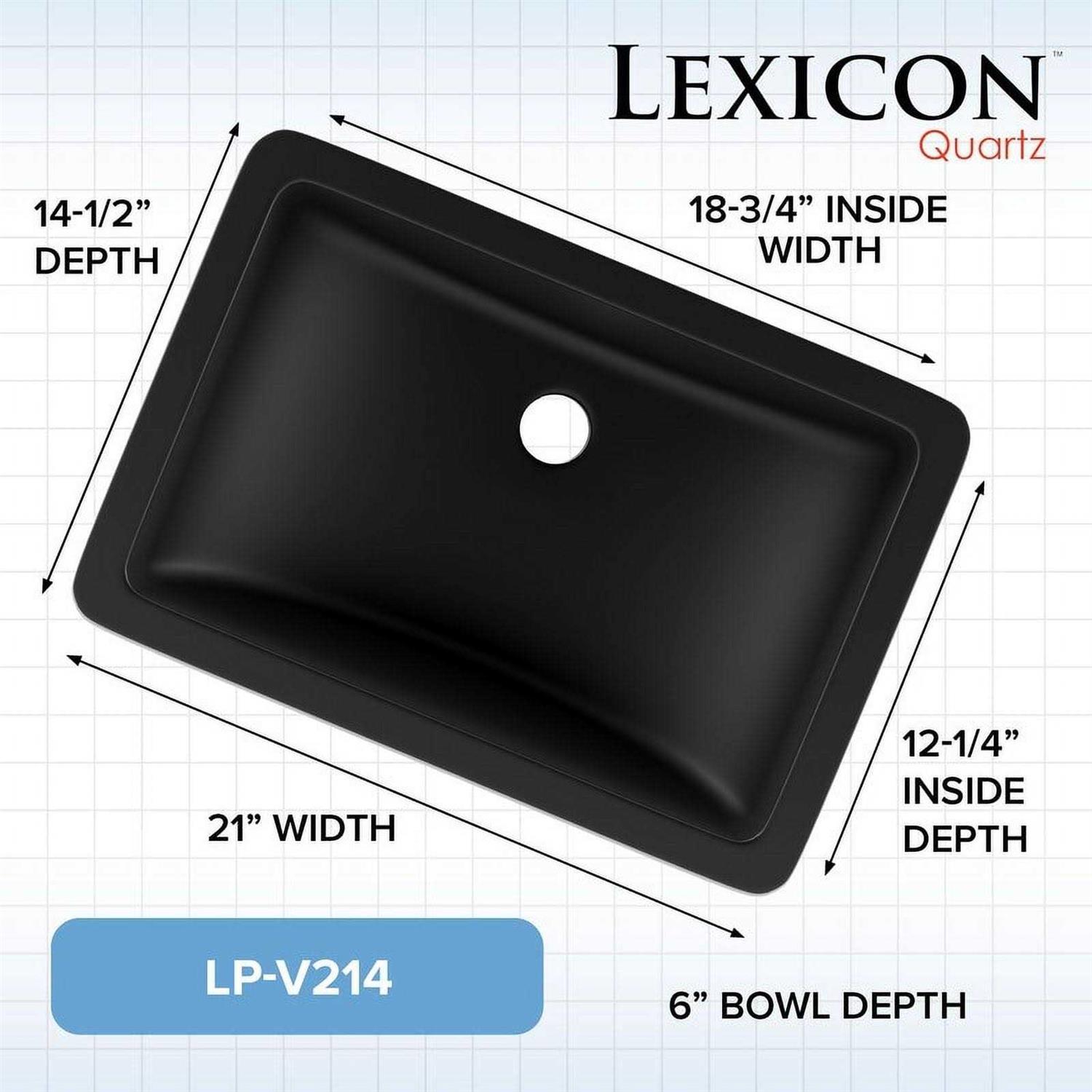 Lexicon Platinum V214 Quartz Composite Rectangle Vanity Sink - Cheap Fitting
