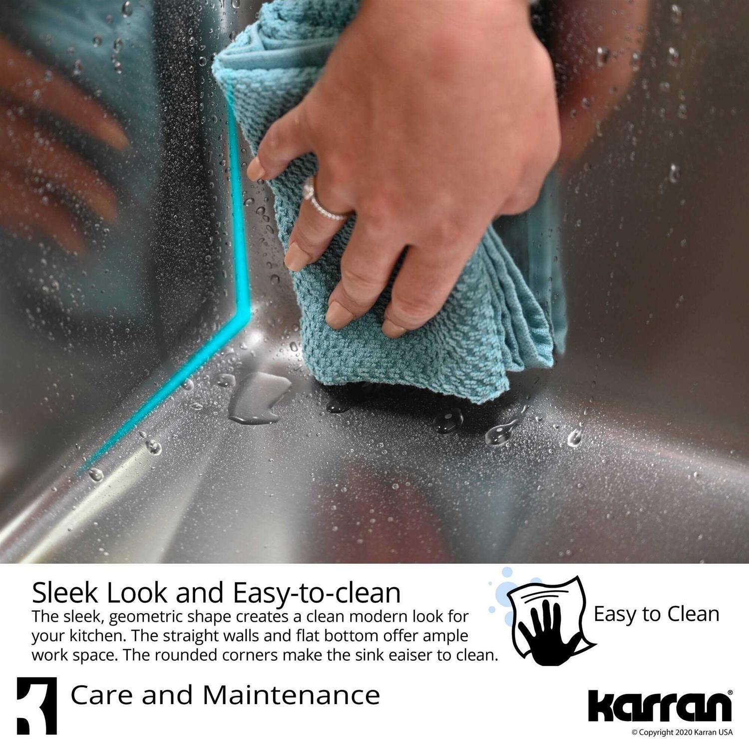 Karran PU55 16-Gauge Stainless Steel 30 in. Single Bowl Undermount Kitchen Sink Kit PU55-PK1 - Cheap Fitting