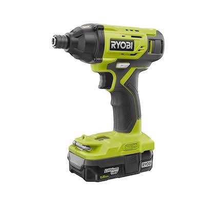 Ryobi One+ 18V Cordless 1/4 in. Impact Driver Kit with 1.5 Ah Battery and Charger - Cheap Fitting