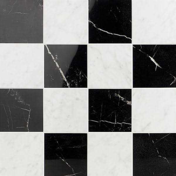 Bond Tile Elegant 6 in. x 6 Marble Look Porcelain Floor and Wall Tile - Cheap Fitting