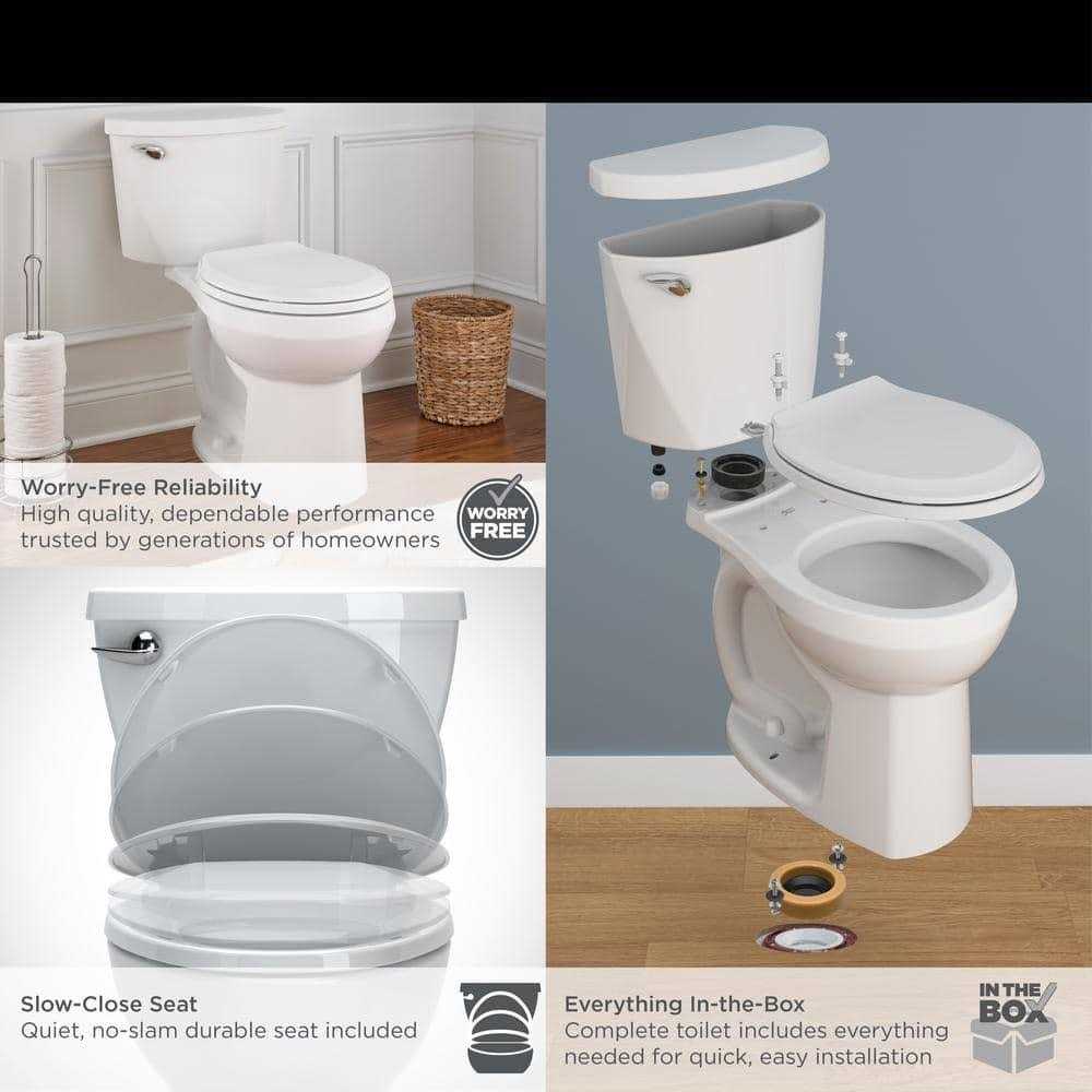 American Standard Reliant 2-piece 1.28 GPF Single Flush Chair Height Elongated Toilet - Cheap Fitting