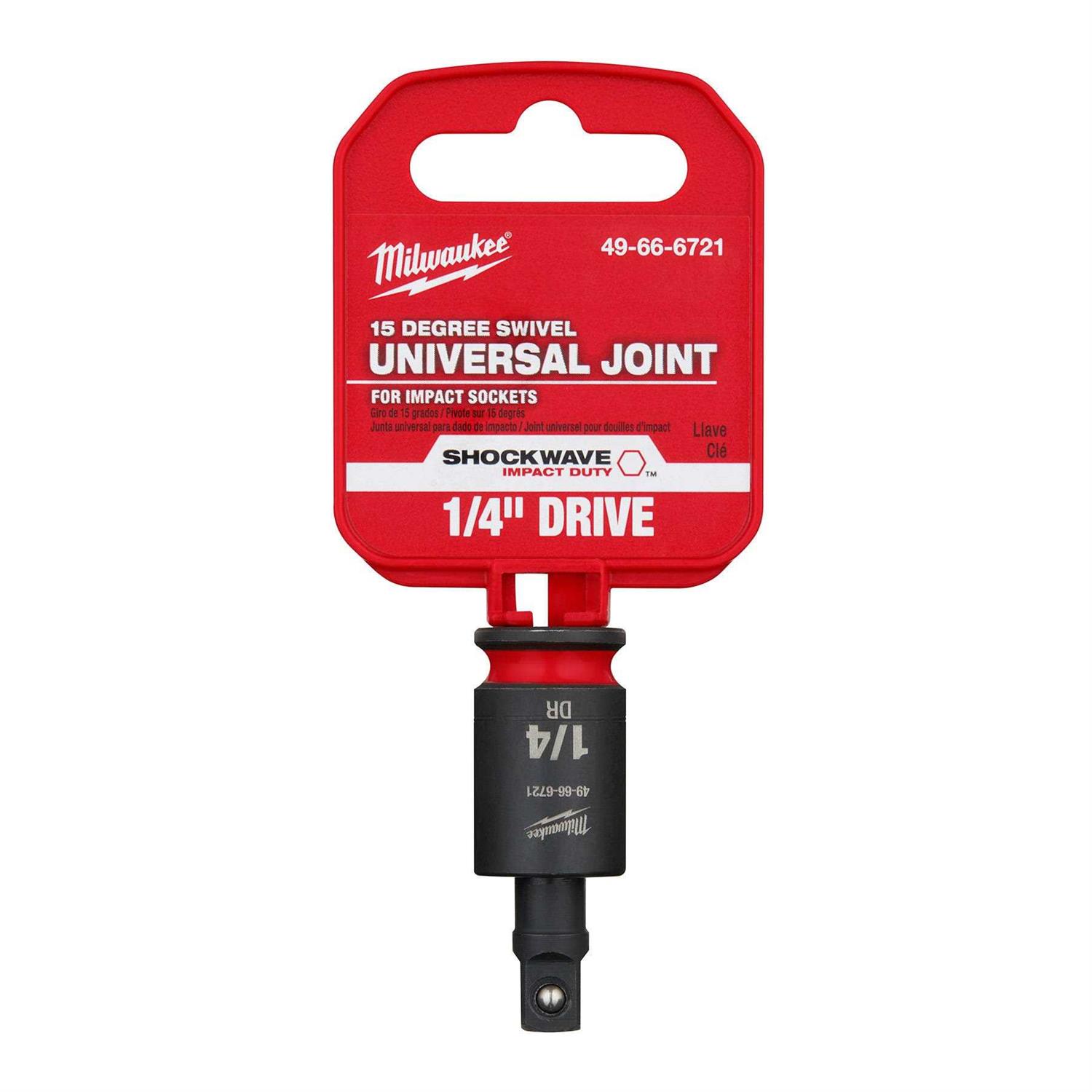 Milwaukee 49-66-6721 SHOCKWAVE Impact Duty 1/4 Drive Universal Joint - Cheap Fitting