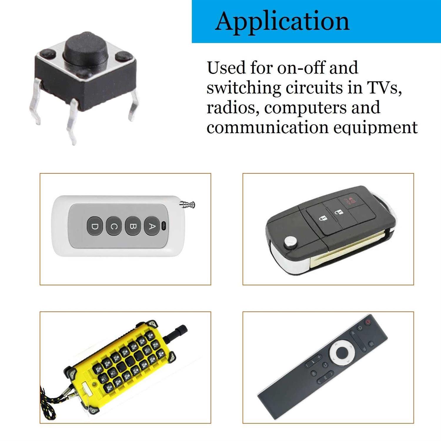 Ocr 180pcs Tactile Push Button Switch 10 Values 6x6mm Micro Momentary Tact Button Switches Assortment Kit - Cheap Fitting