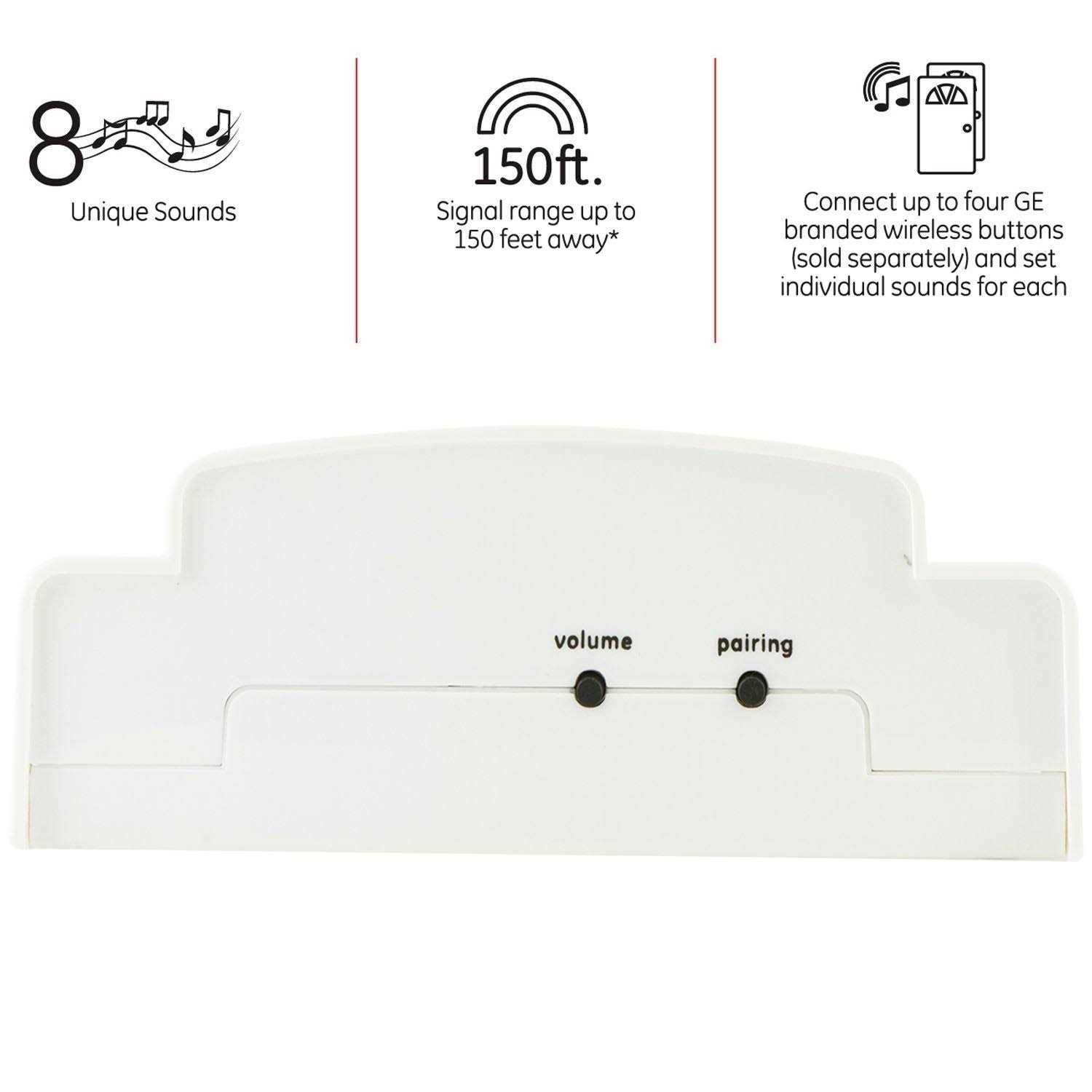 Battery Operated 8-Melody Door Chime GE 19297 - Cheap Fitting