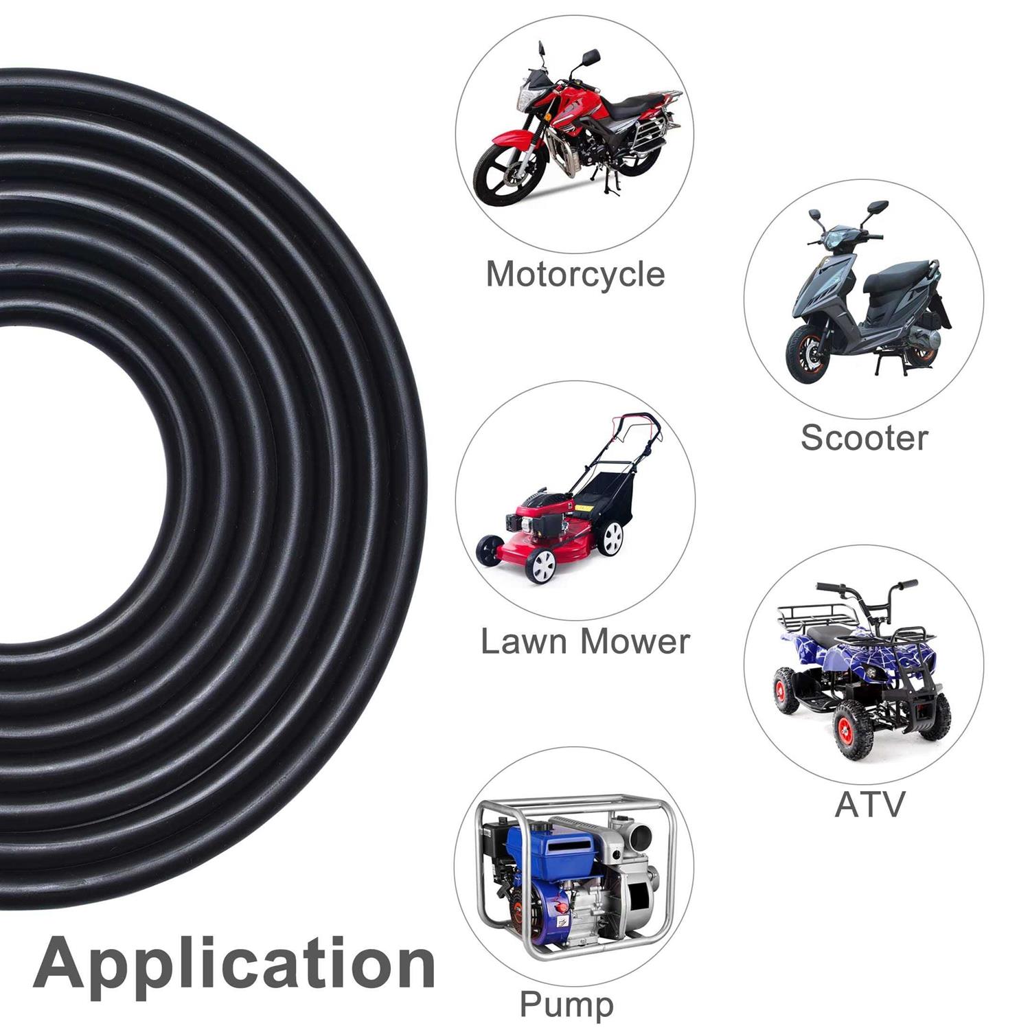 10 Feet ID Fuel Line with 20pcs Hose Clamps for Kawasaki Kohler Briggs & Stratton Small Engines Mini Bike ATV Mowing Machine Snow Machine - Cheap Fitting