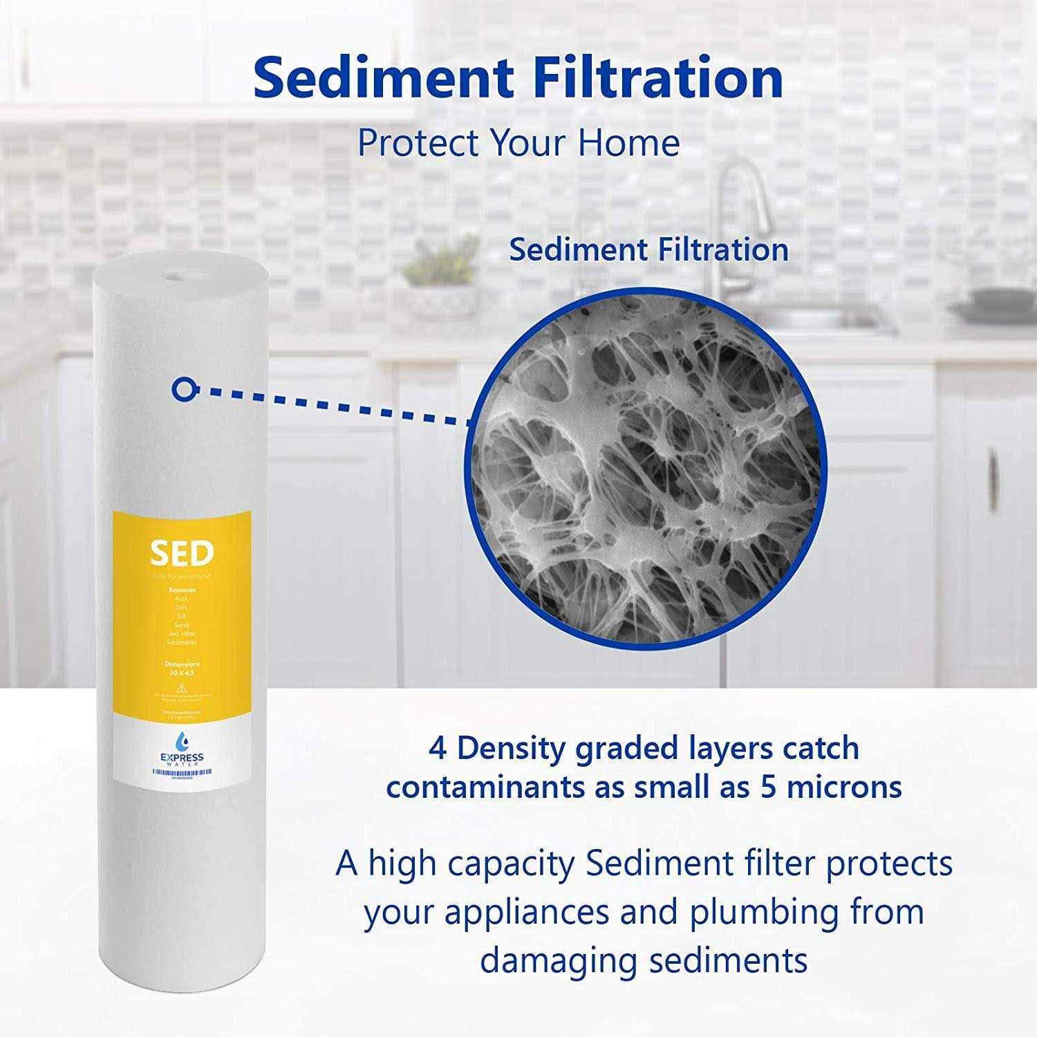 Express Water Whole House Water Filter Set 3 Stage Water Filtration Replacement Kit - Cheap Fitting