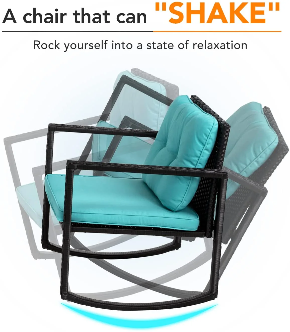 FDW 3 Pieces Wicker Outdoor Set with a High-Quality Tempered Glass Coffee Table, Black, steel, 2 - Cheap Fitting