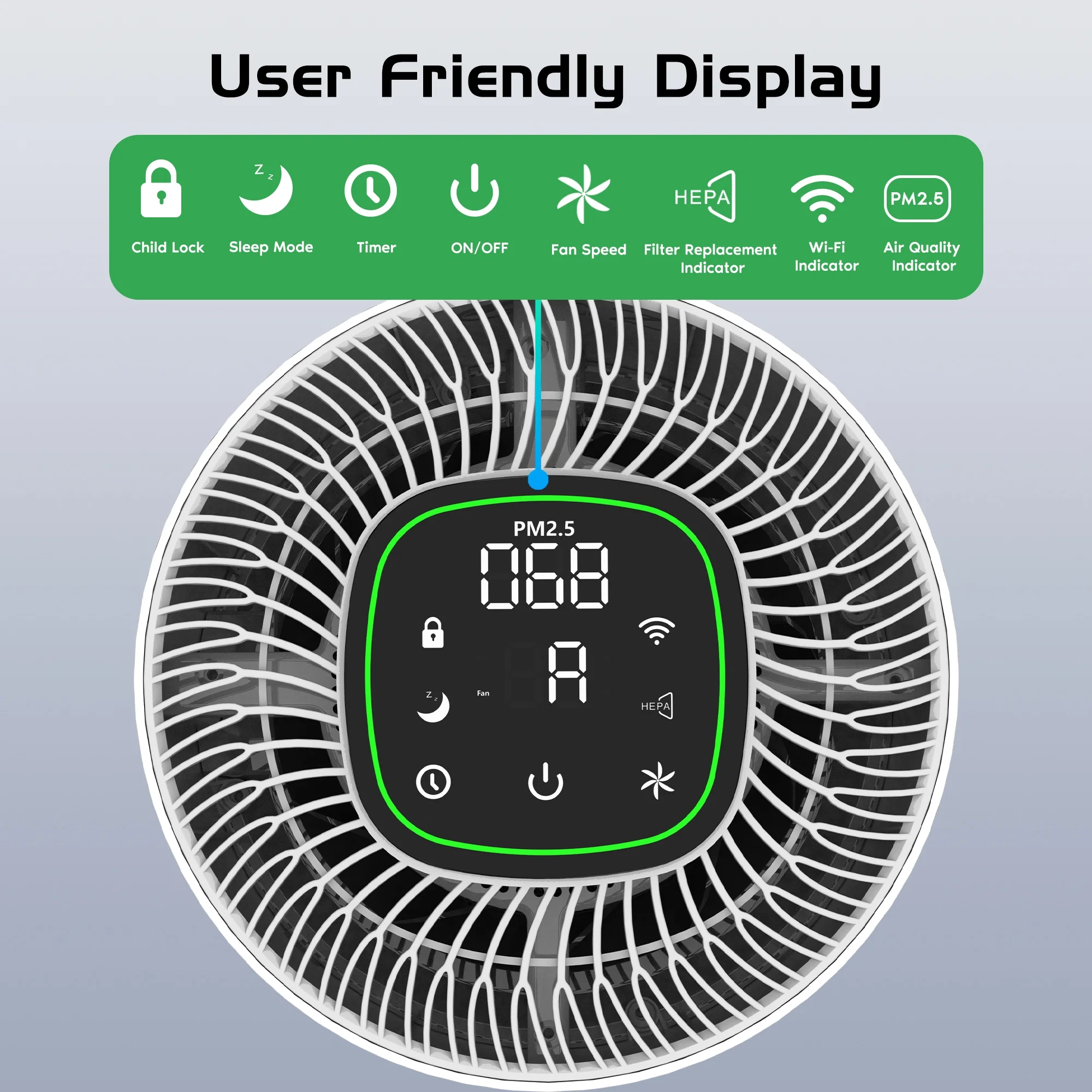 GCZ Air Purifier for Allergy and Asthma, up to 1400 Sq.ft WiFi Air Purifier for Large Room, H13 True HEPA Filter Air Purifiers Remove 99.97% of Mold, Pet Hair, Smokers, Odors, Dust, Pollen, Odor - Cheap Fitting