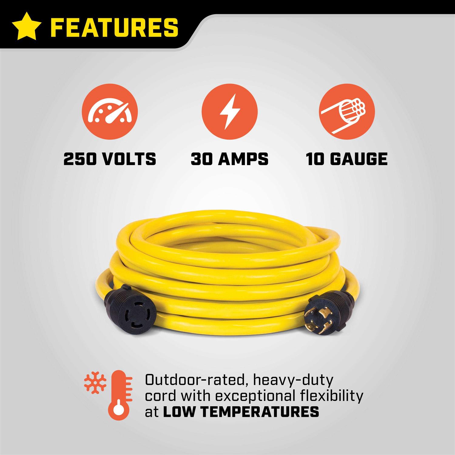 Champion Power Equipment 25-Foot 30-Amp 250-Volt Generator Power Cord 100395 - Cheap Fitting