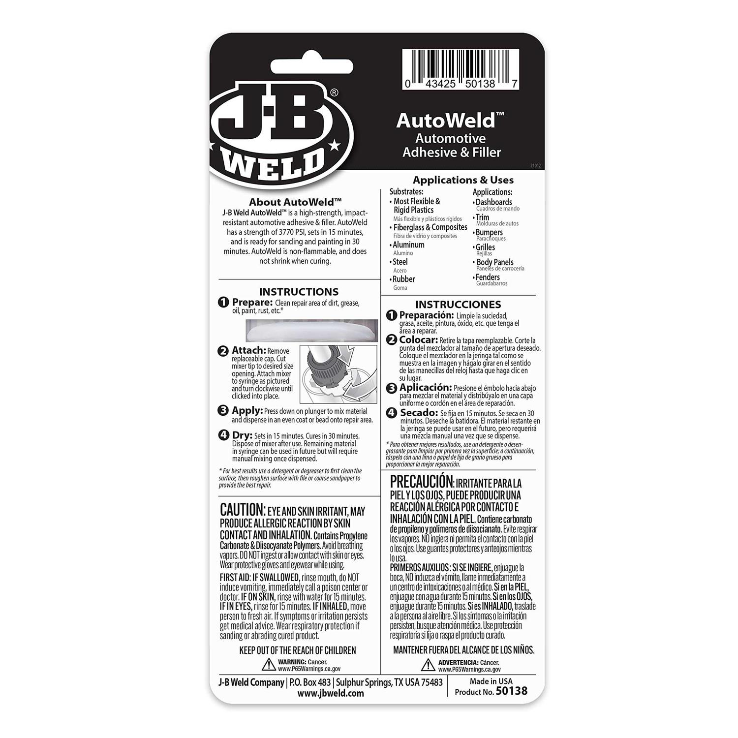 J-B Weld AutoWeld Syringe - Cheap Fitting