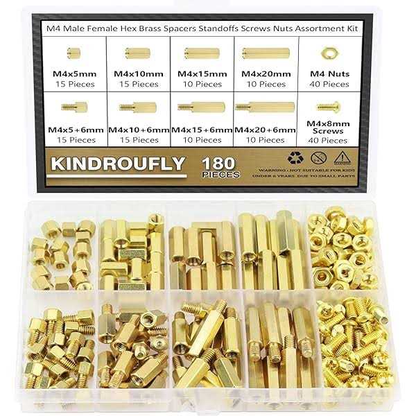 Kindroufly 240 Pieces M2.5 Male Female Hex Brass Standoffs Spacers Screws Nuts Kit - Cheap Fitting