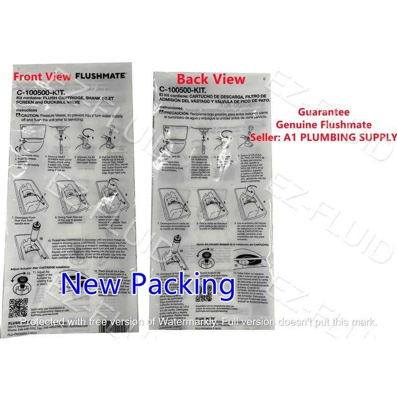 EZ-FLUID Replacement for Sloan C-100500-K Flushmate Cartridge/PowerFlush Toilet Piston Cartridge Parts with for Use with 500 - Cheap Fitting