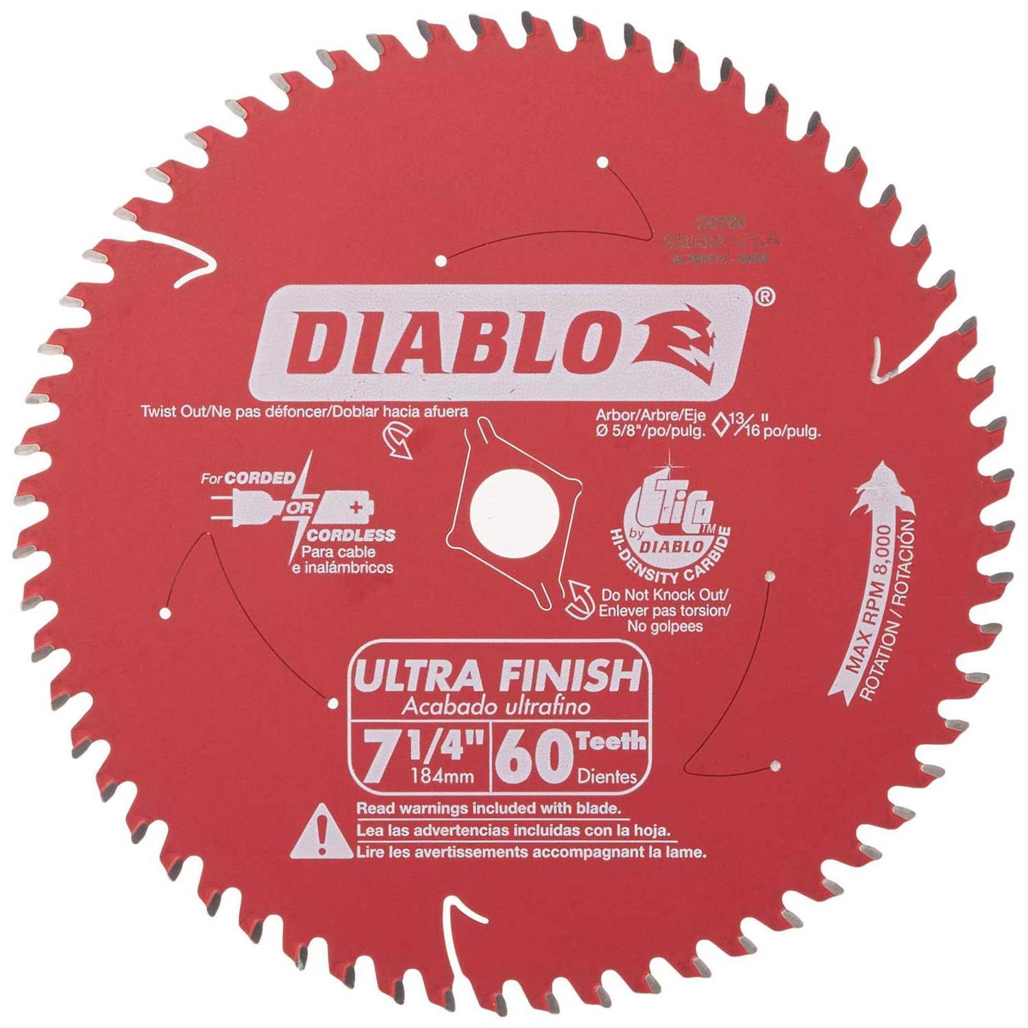 Diablo Ultra Finish Saw Blade - Cheap Fitting