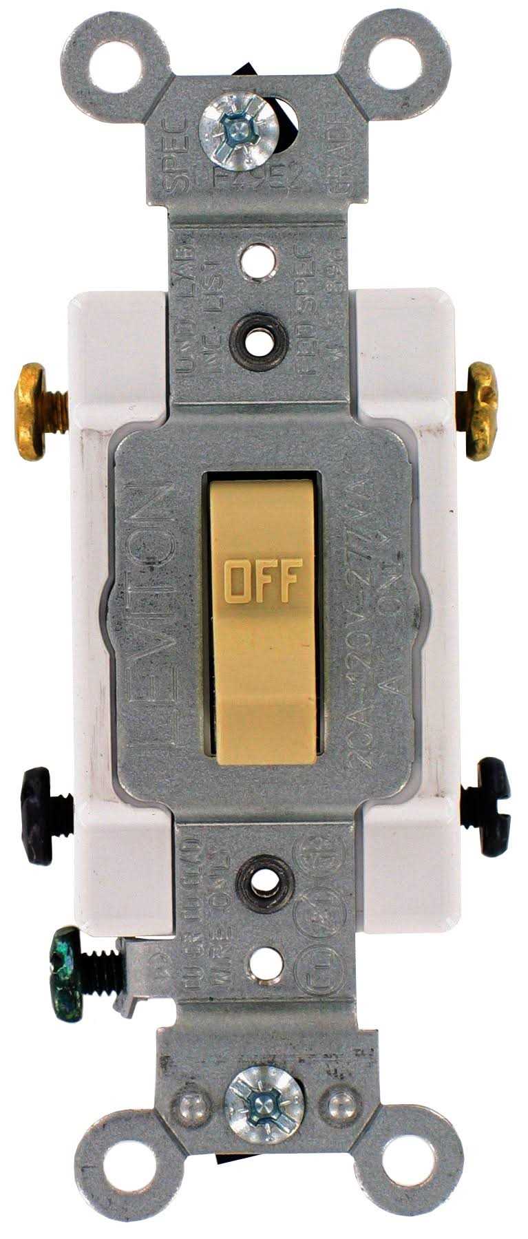 Leviton 20 amps Double Pole Toggle AC Quiet Switch S03-CS220-2IS - Cheap Fitting