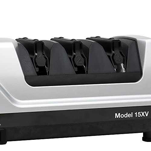 15 Trizor XV EdgeSelect Professional Electric Knife Sharpener for Straight and Serrated Knives Diamond Abrasives Patented Sharpening System Made - Cheap Fitting