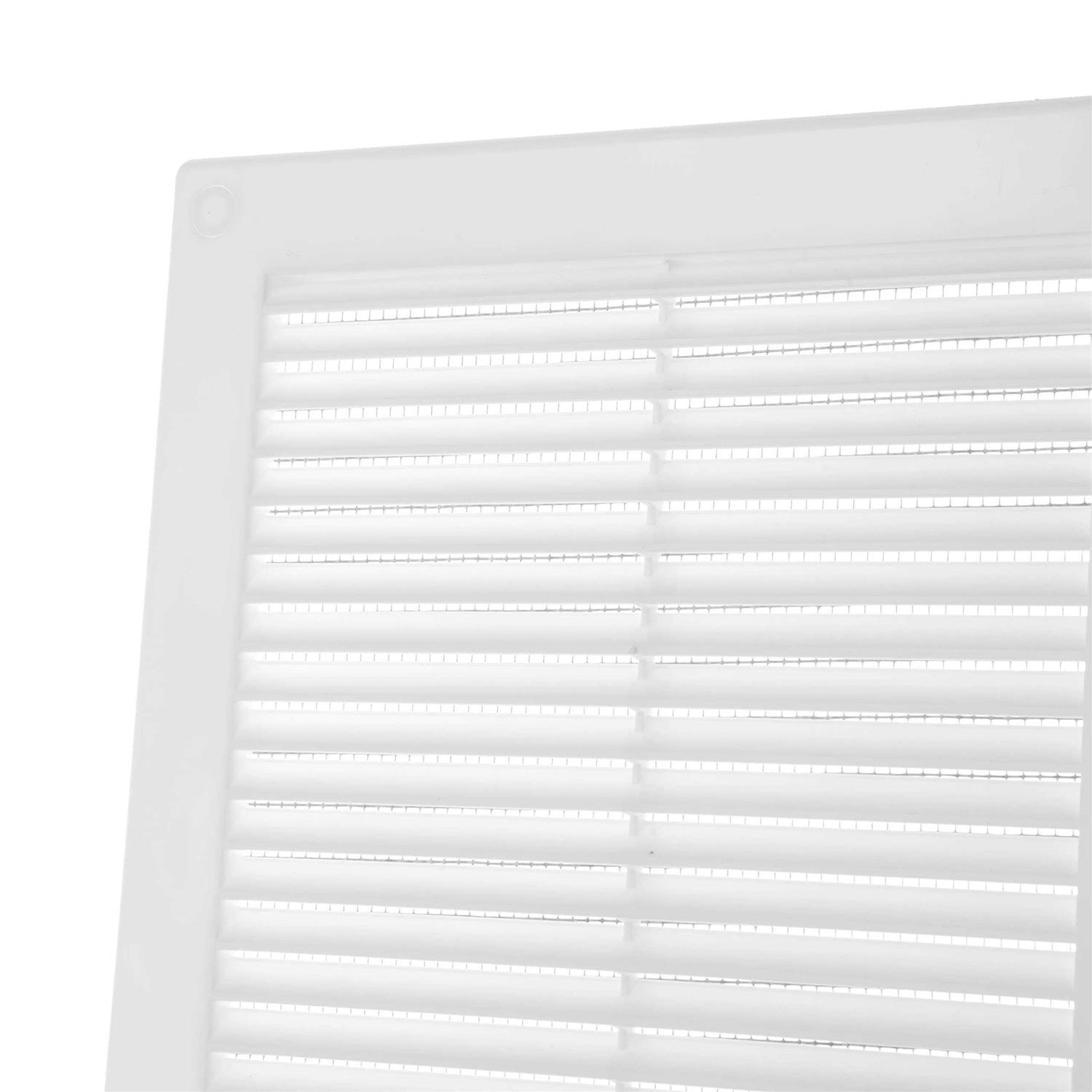 Ecopro Vent Square Vent Grille with Protective mesh. Lightweight Plastic Ventilation Register/Cover. Indoor and Outdoor Soffit - Cheap Fitting