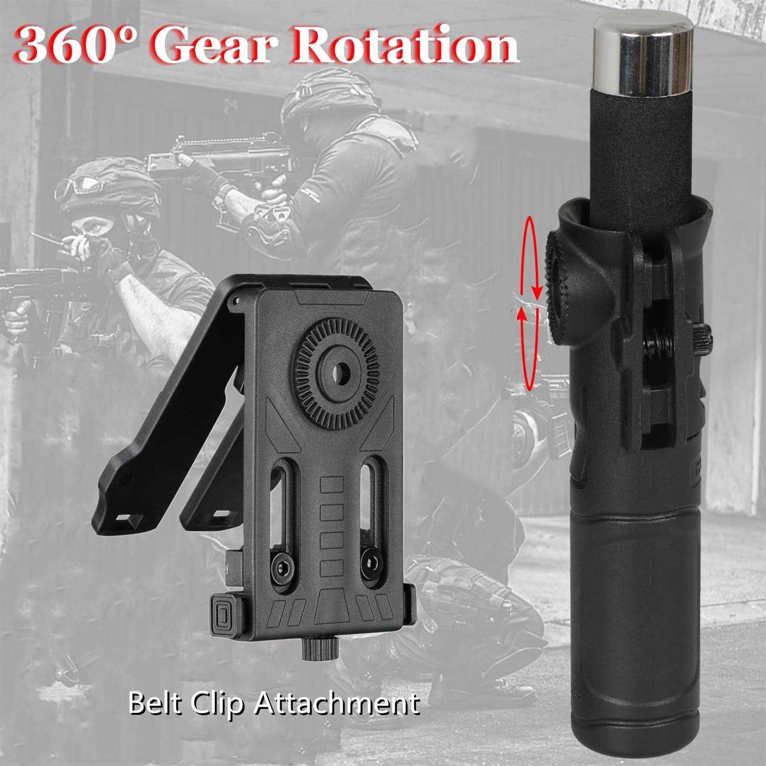 Universal Baton Holder 360 Degrees Rotation Expandable Holster for 21 to 26 inches Telescopic Baton - Cheap Fitting