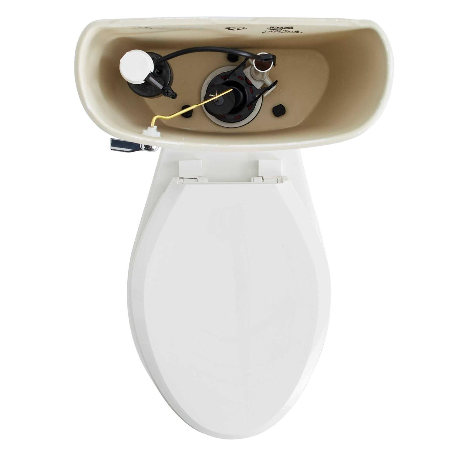 Mansfield Summit White Elongated Chair Height 2-piece WaterSense Soft Close Toilet 12-in Rough-in 1.28-GPF 5384CTK - Cheap Fitting