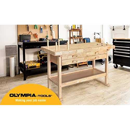 Olympia Tools 60-Inch Wooden Workbench Rubberwood Workbench with 4-Drawer - Cheap Fitting