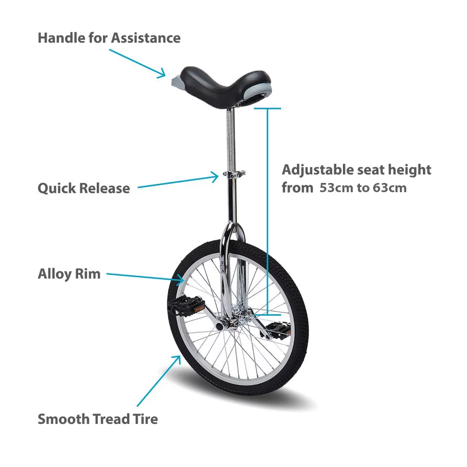 Fun 16 Inch Wheel Unicycle with Alloy Rim, Red - Cheap Fitting