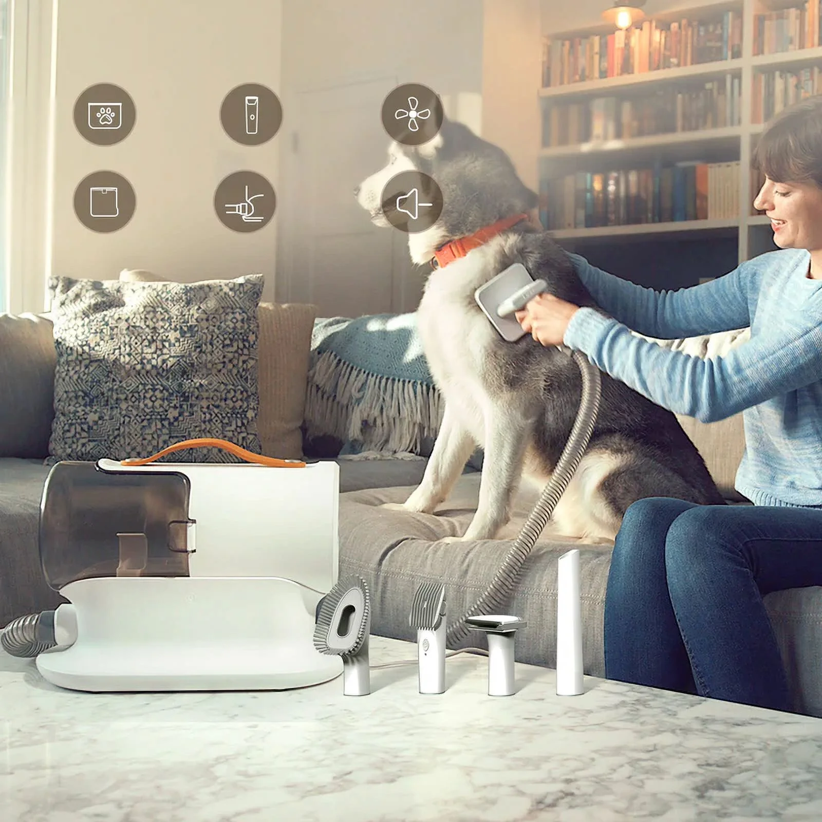 AIRROBO Pet Hair Grooming Vacuum with Multifunctional Grooming & Shedding Tools, Dog & Cat Pet Vacuum Cleaner - Cheap Fitting