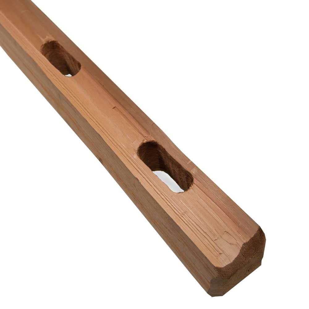 Idaho Timber 140392 4 x 4W x 5.3’H Western Red Cedar Wood Fence Line Post - Cheap Fitting