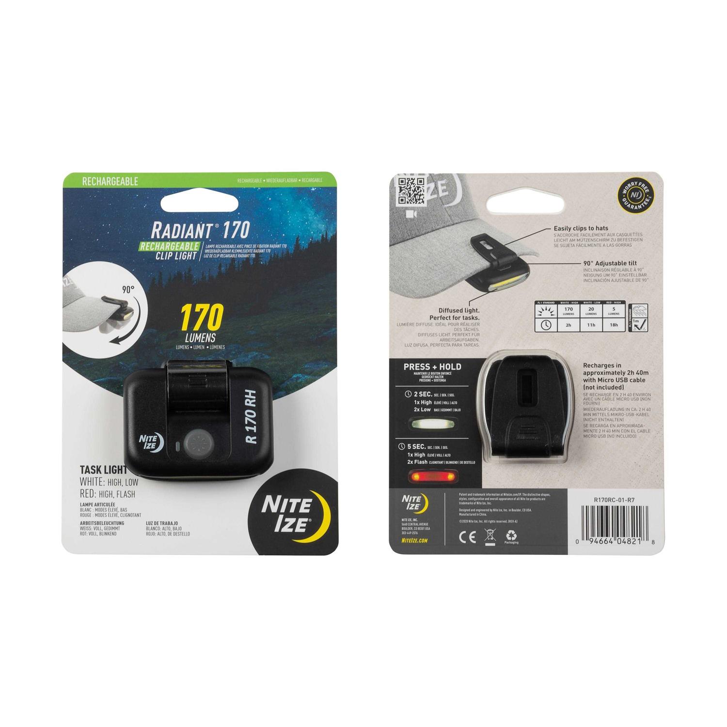 Nite Ize Radiant 170 Rechargeable Clip Light - Cheap Fitting