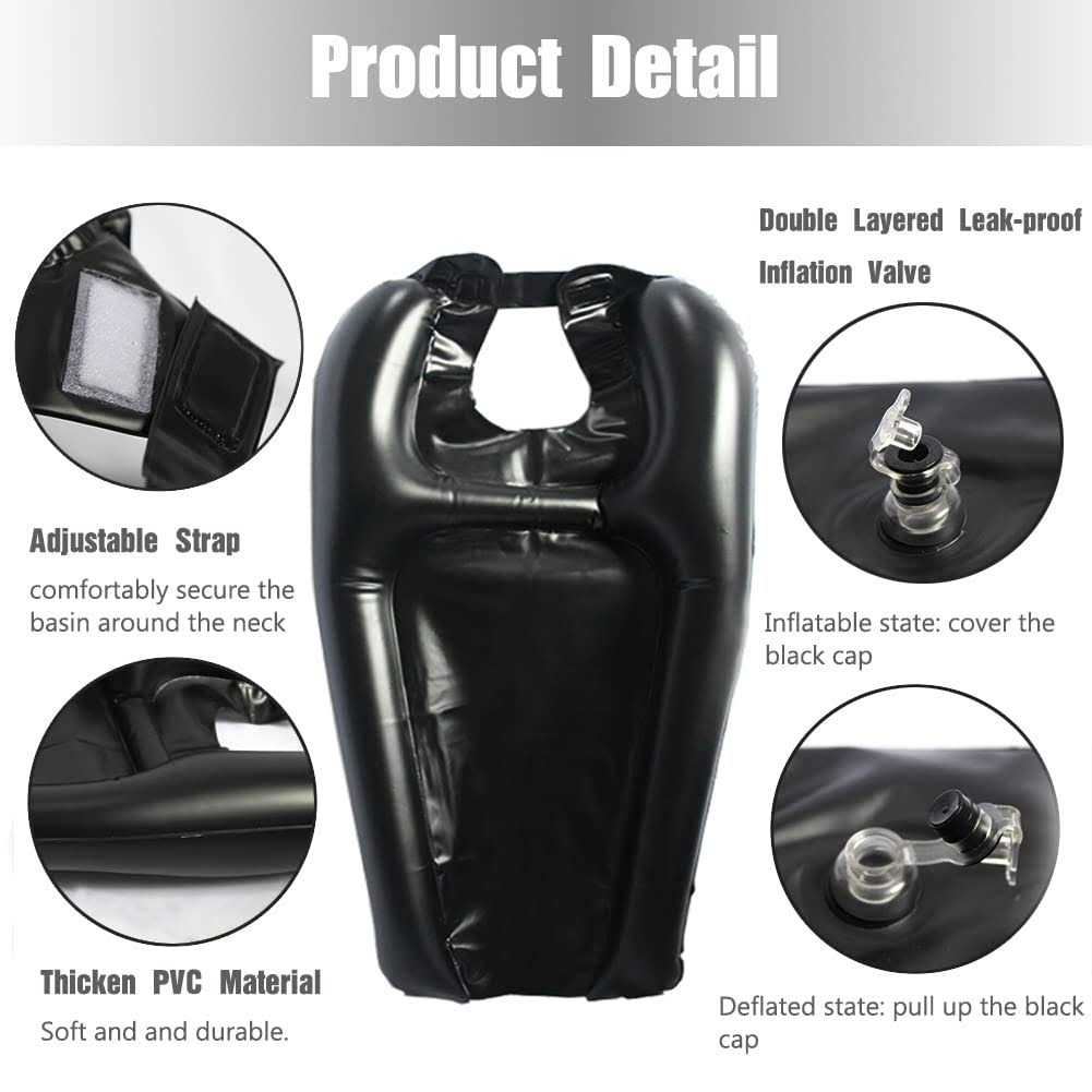 Inflatable Hair Washing Tray for Sink at Home Portable Shampoo Basin - Cheap Fitting