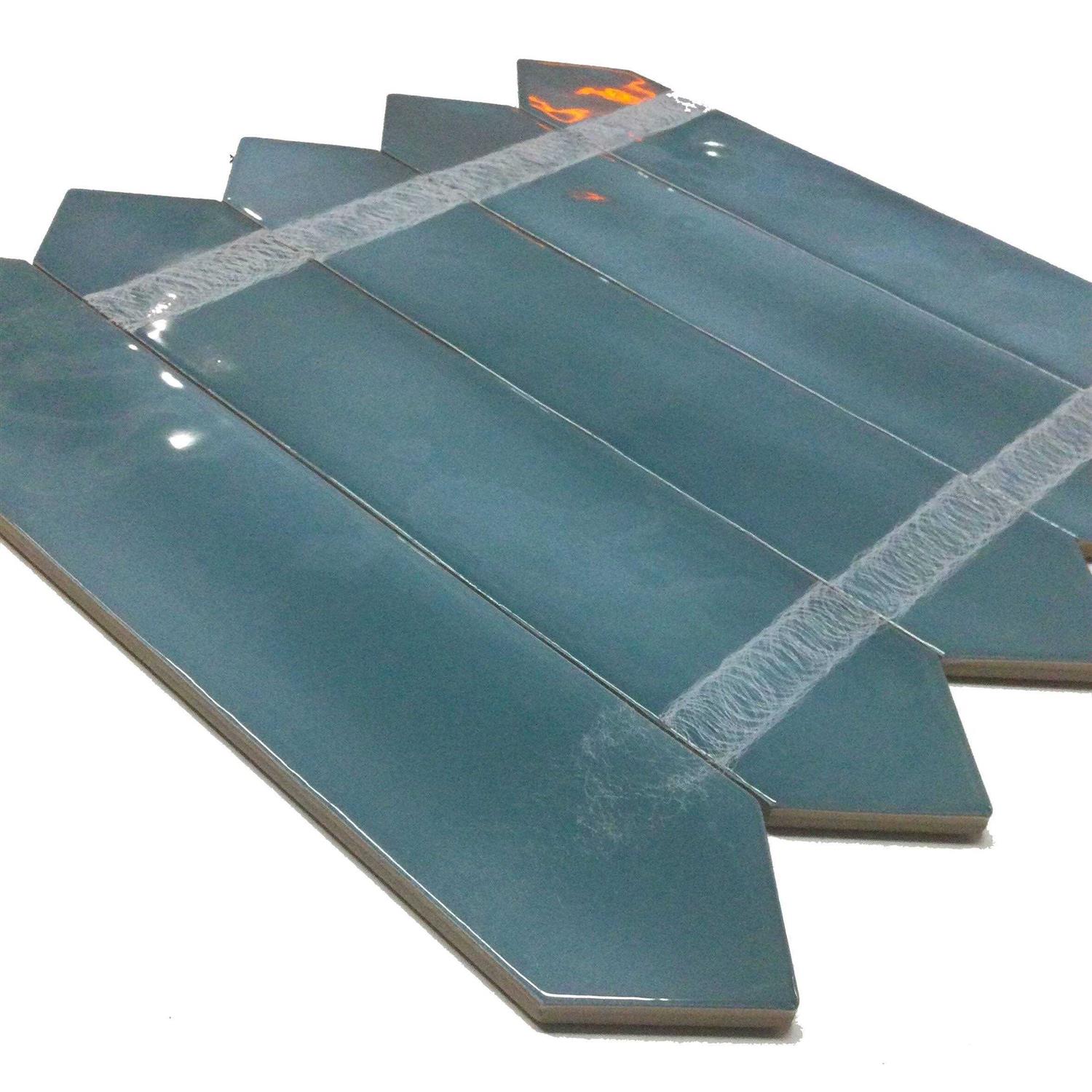 CastelloUSA Italy Ceramic 2.5 x 13 Subway Glossy Picket Wall Tile for Bathroom and Kitchen - Cheap Fitting