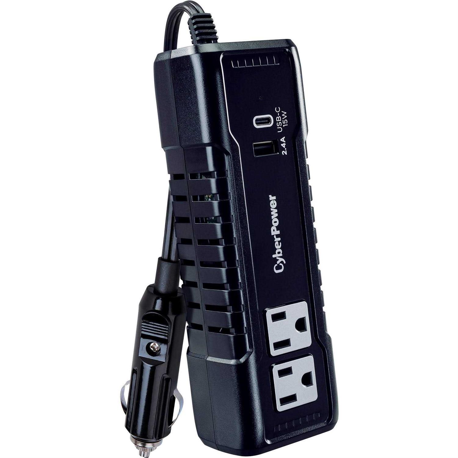 CyberPower M175XUC 2 Outlet 175 Watt Power Inverter with 1 Usb-c & 1 Usb-a Port - Cheap Fitting