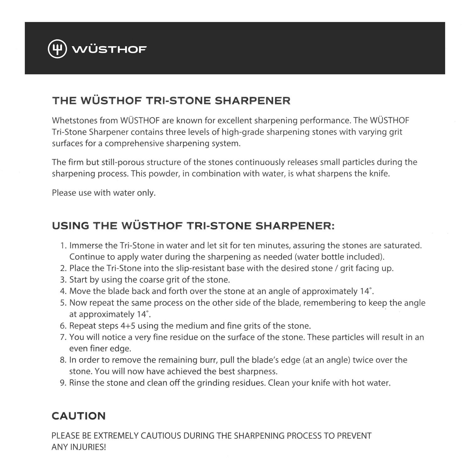 Wusthof Tri Stone Sharpener - Cheap Fitting