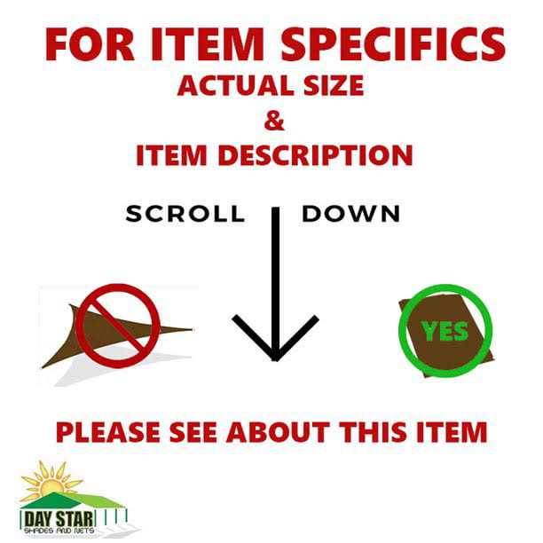 Day Star Shades Heavy Duty Canopy Top Premium Sun Shade Tarp - Cheap Fitting