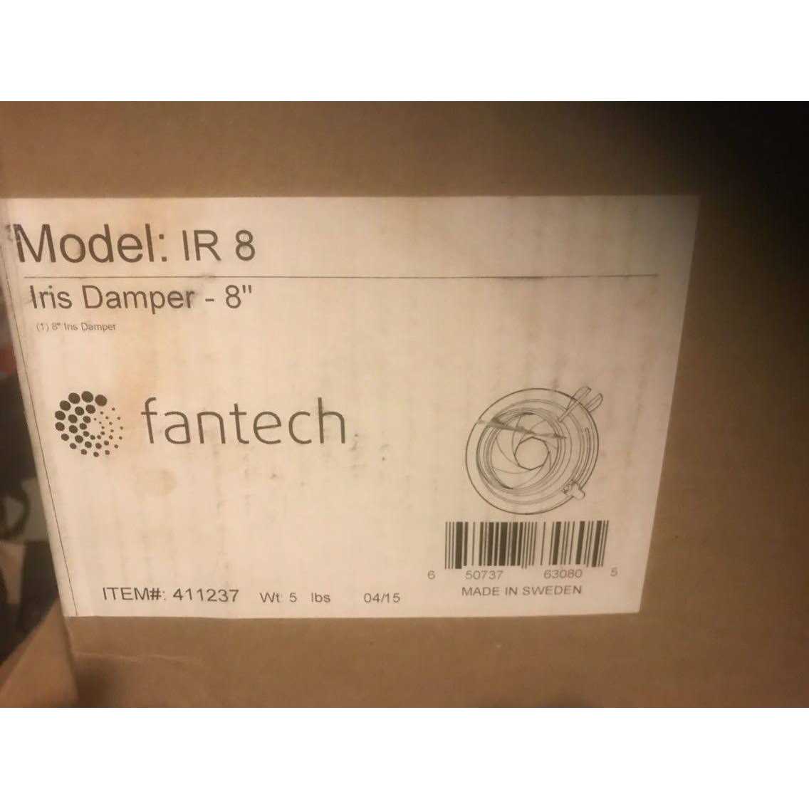 Fantech IR Duct Iris Damper - Cheap Fitting
