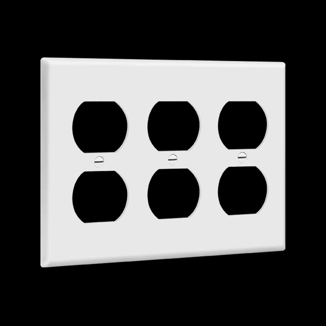 Enerlites 3-Gang Duplex Wall Plate 8823-W - Cheap Fitting