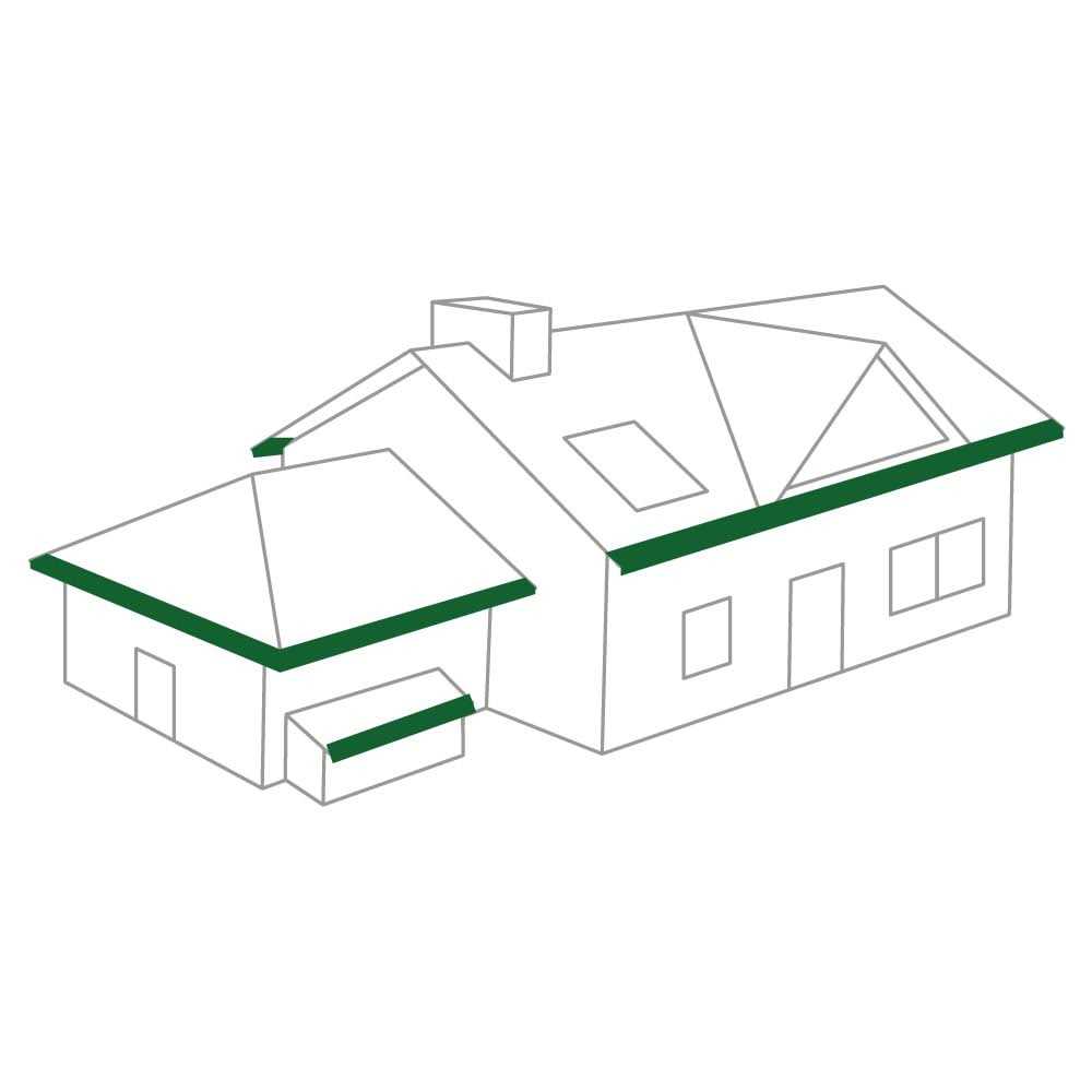 Union Corrugating 4.5-in x 10-ft Brown Aluminum Drip Edge BRA45TSRE - Cheap Fitting