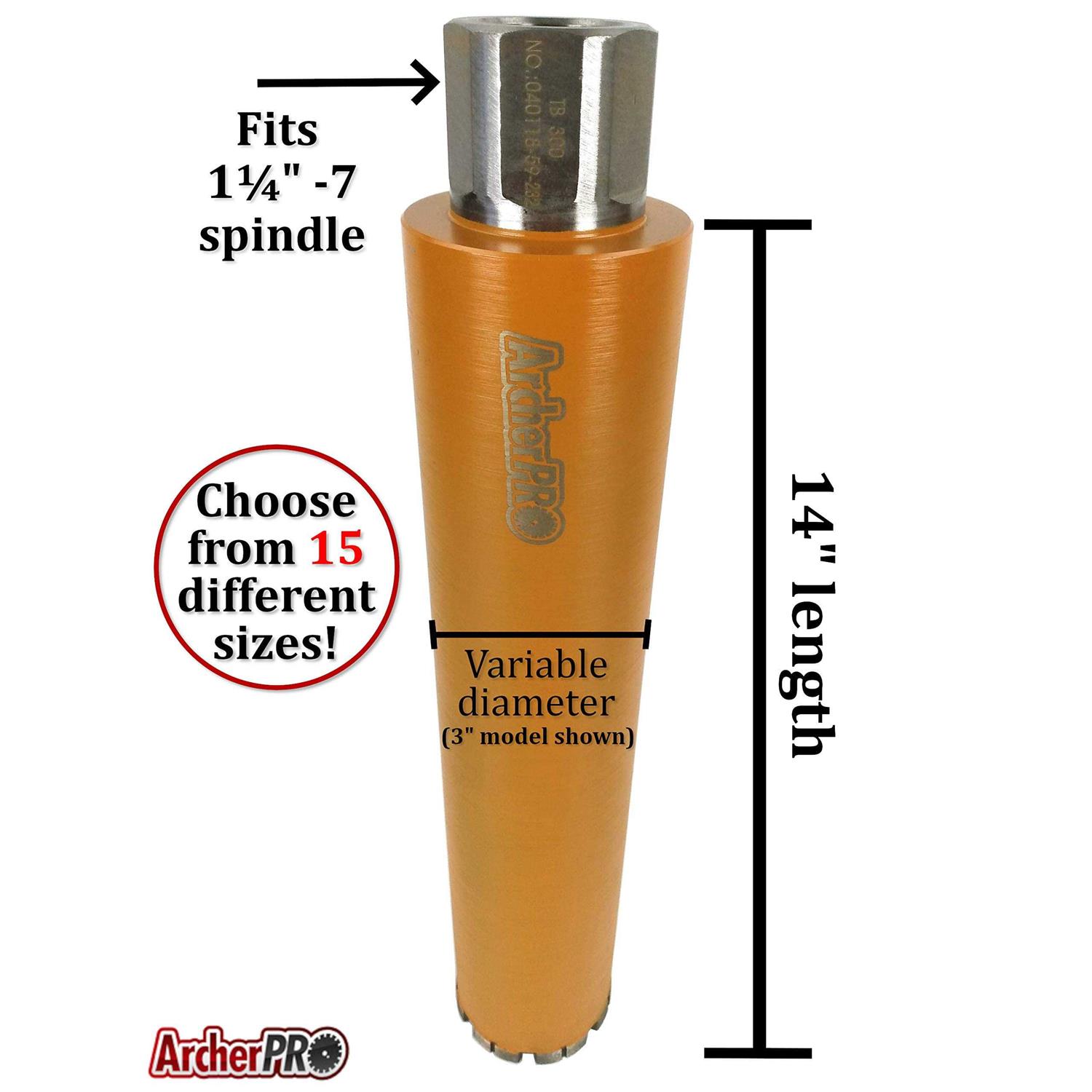 Archer USA 4 in. Diamond Turbo Core Drill Bit for Concrete Drilling - Cheap Fitting