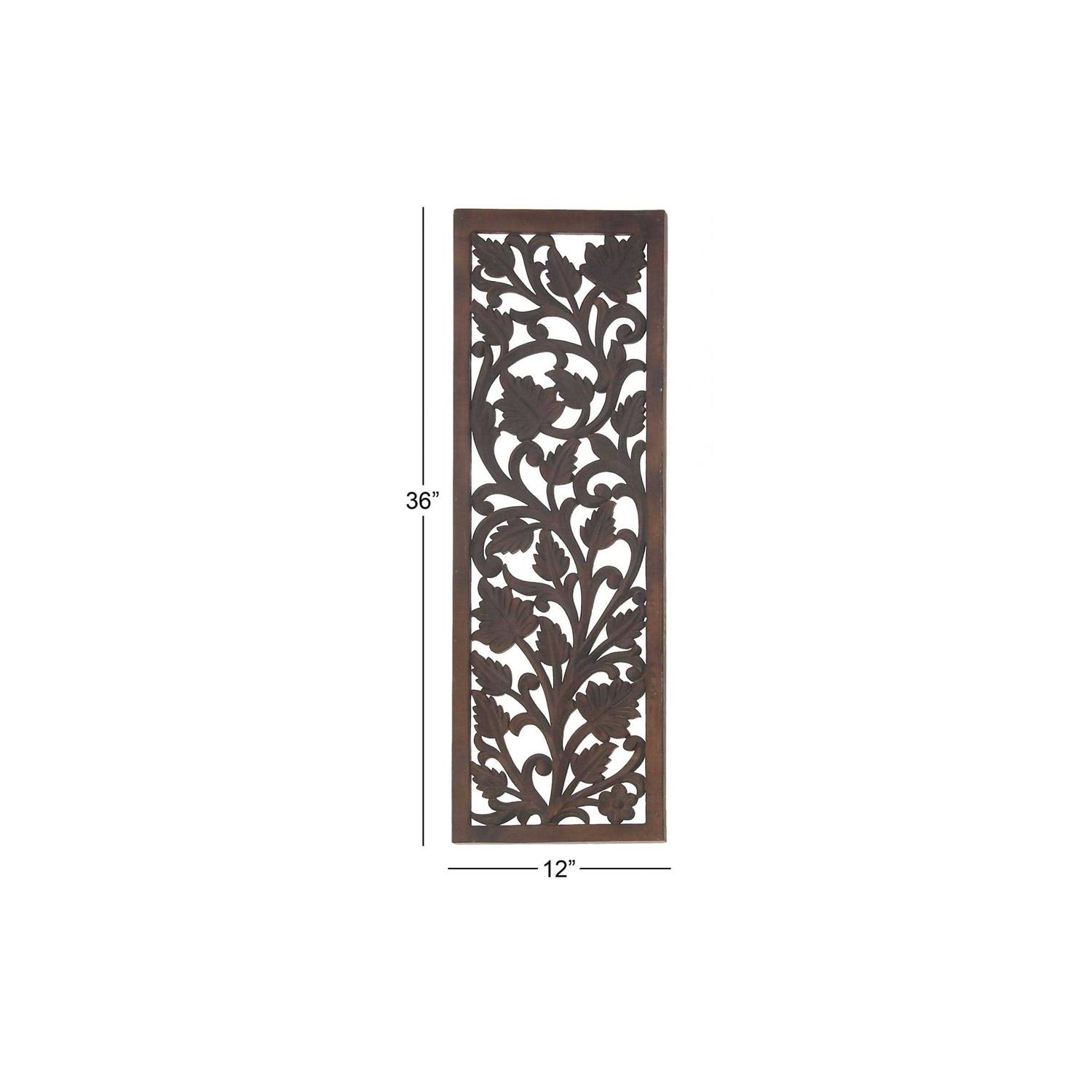 zph5263 Wood Carved Acanthus Floral Wall Decor - Cheap Fitting