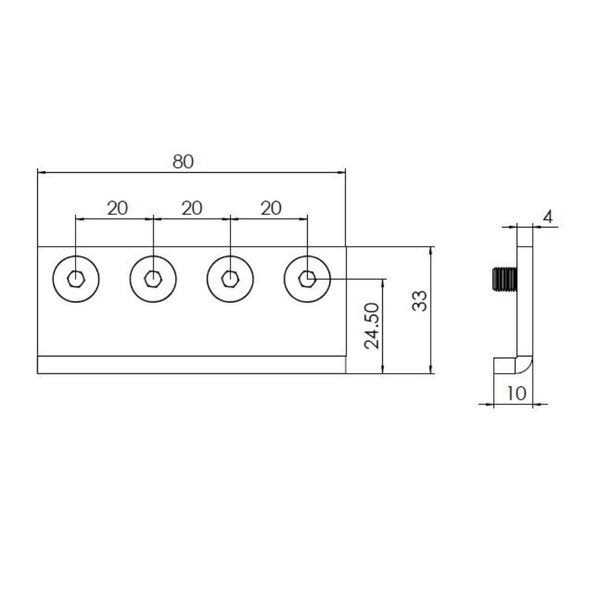 Quiet Glide Flat Rail Connector NT141908 - Cheap Fitting