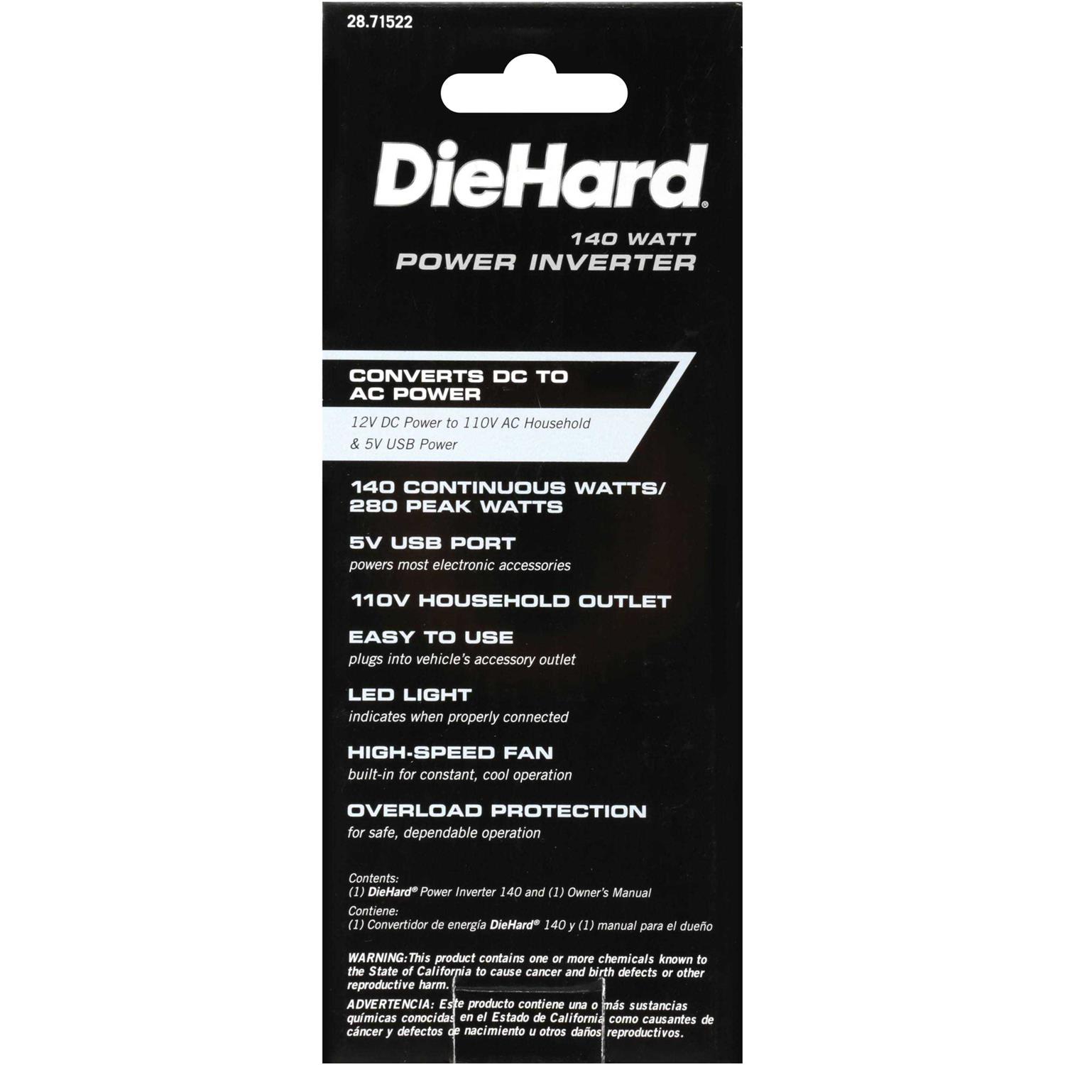 Diehard 140 Watt Power Inverter - Cheap Fitting