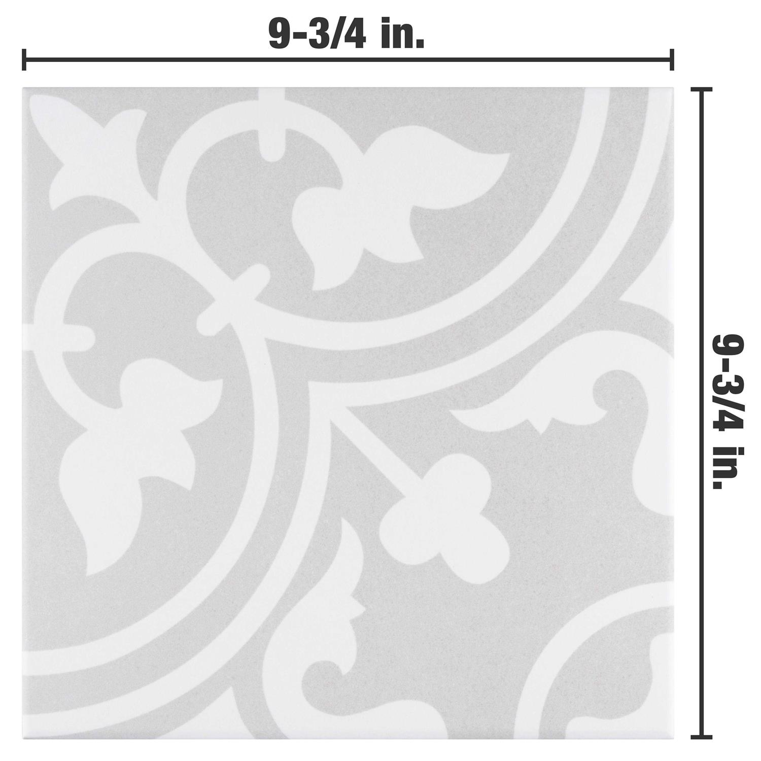 Merola Tile Arte 9-3/4 in. x 9-3/4 in. Porcelain Floor and Wall Tile - Cheap Fitting