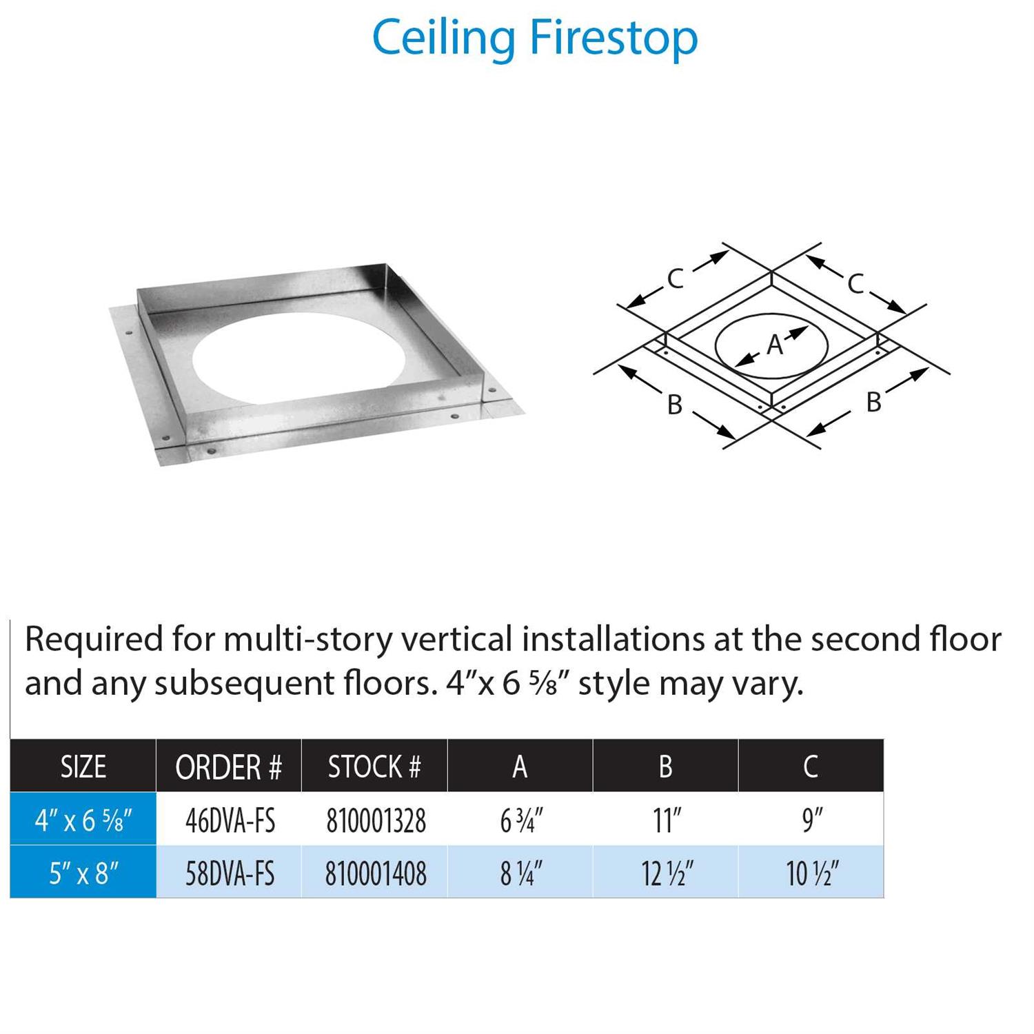 Duravent DirectVent Pro Ceiling Firestop - Cheap Fitting