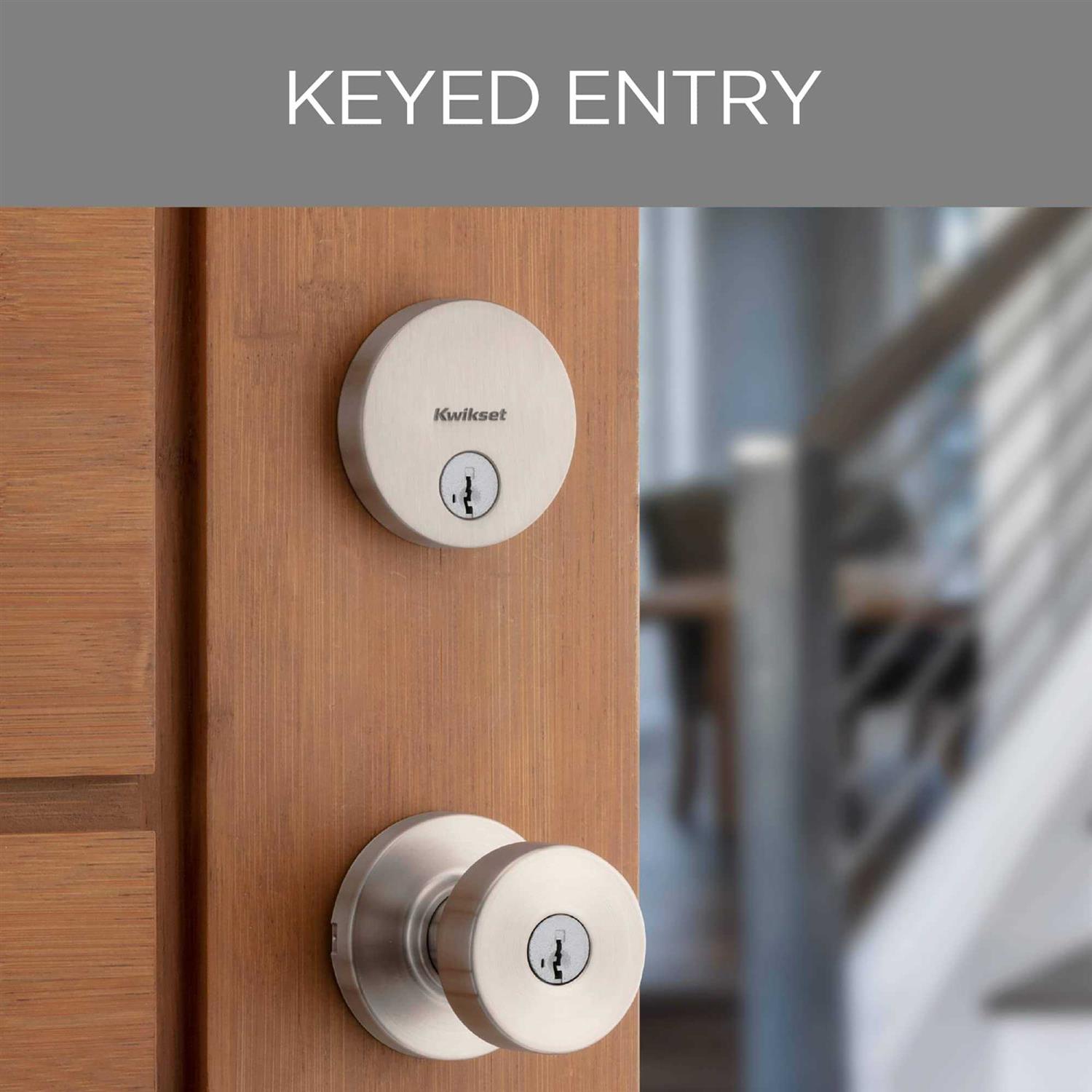 Kwikset Pismo Round Rose Knob Door Combo Pack Featuring SmartKey Security - Cheap Fitting