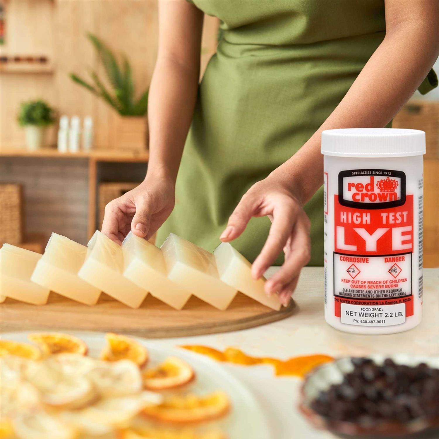 The Boyer Lye for Soap Making, Sodium Hydroxide Pure High Test Lye Food Grade, Caustic Soda, Drain Cleaner and Clog Remover - Cheap Fitting