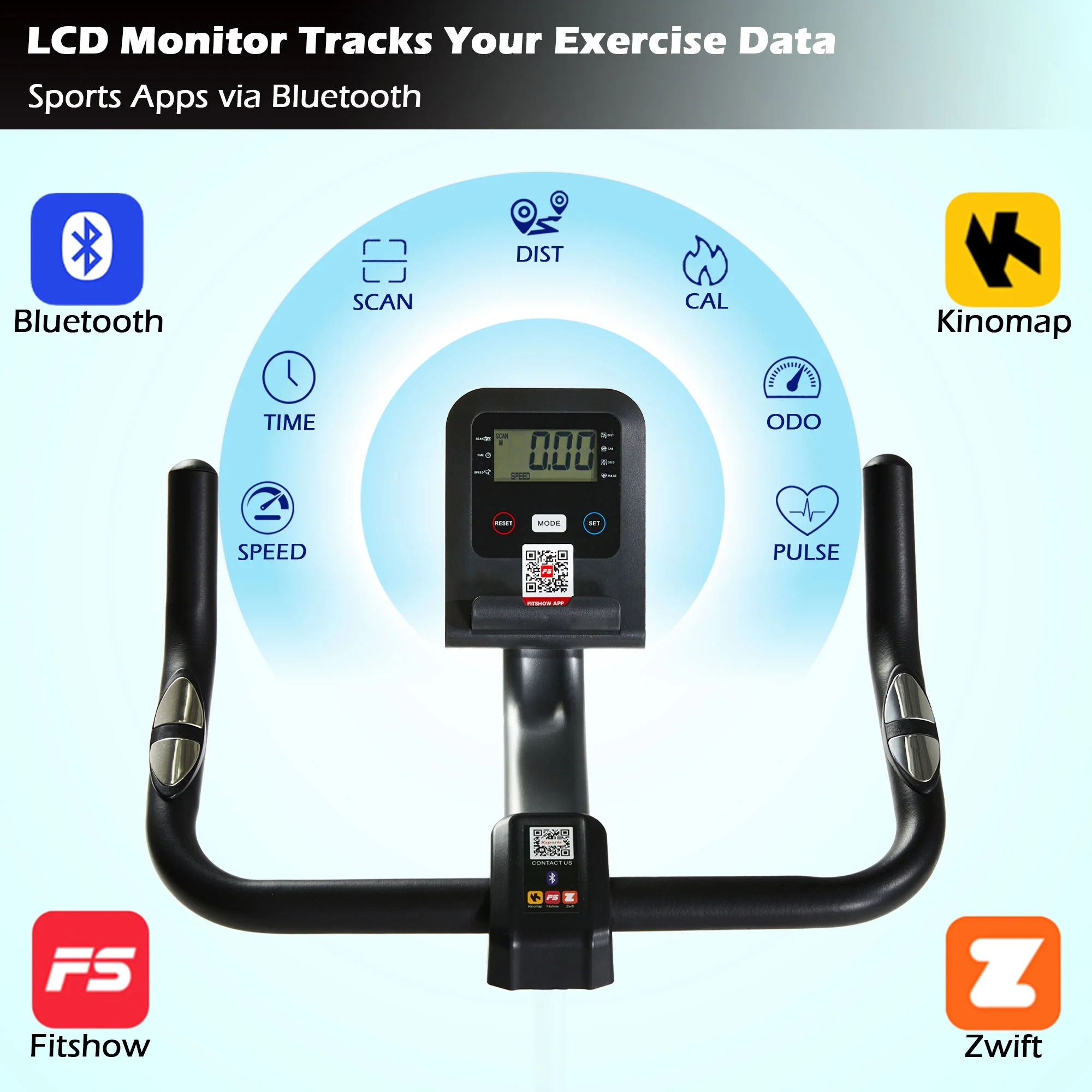 Ksports Wool Felt Resistance Exercise Bike with Ab Workout Function - Cheap Fitting