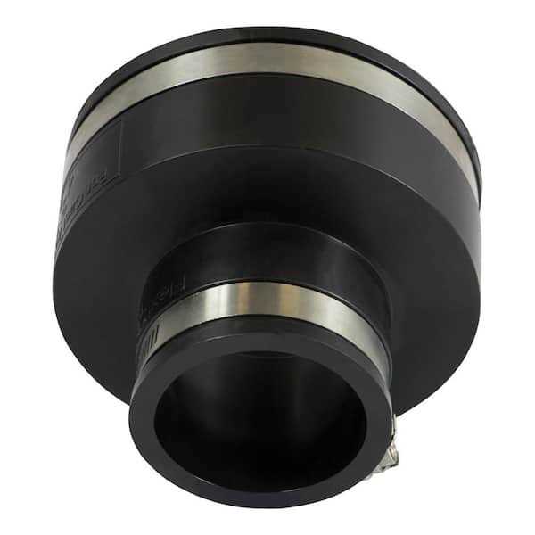 The Plumber’s Choice 4 in. x PVC Flexible Reducing Coupling with Stainless Steel Clamps - Cheap Fitting