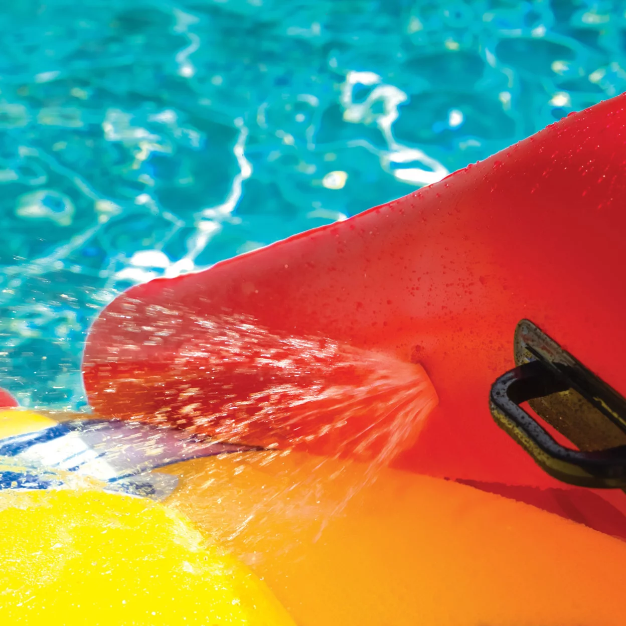 WOW Sports Slide N Smile Inflatable Pool Slide with Sprinklers for Kids and Adults - Cheap Fitting