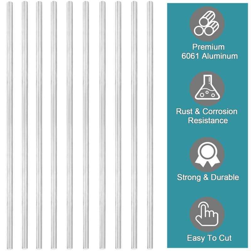 guvddliz Aluminum 6061 Round Rod 12 Long - Cheap Fitting
