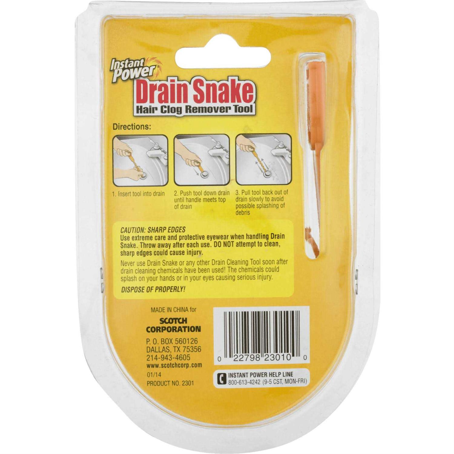 Instant Power Drain Snake Hair Clog Remover Tool - Cheap Fitting
