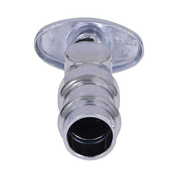 The Plumber’s Choice 1/2 in. Press x 1/4 in. O.D. Chrome Plated Brass 1/4 in. Turn Press Angle Stop Valve - Cheap Fitting
