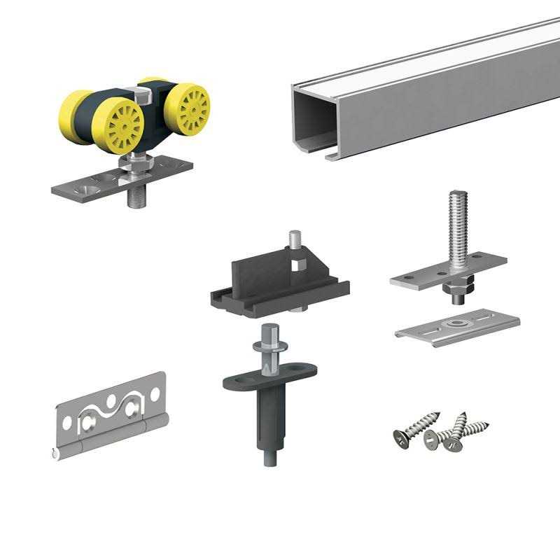 Bifold Door Hardware Kit 47-inch Track for 2 Folding Panels Up to 55lbs - Cheap Fitting